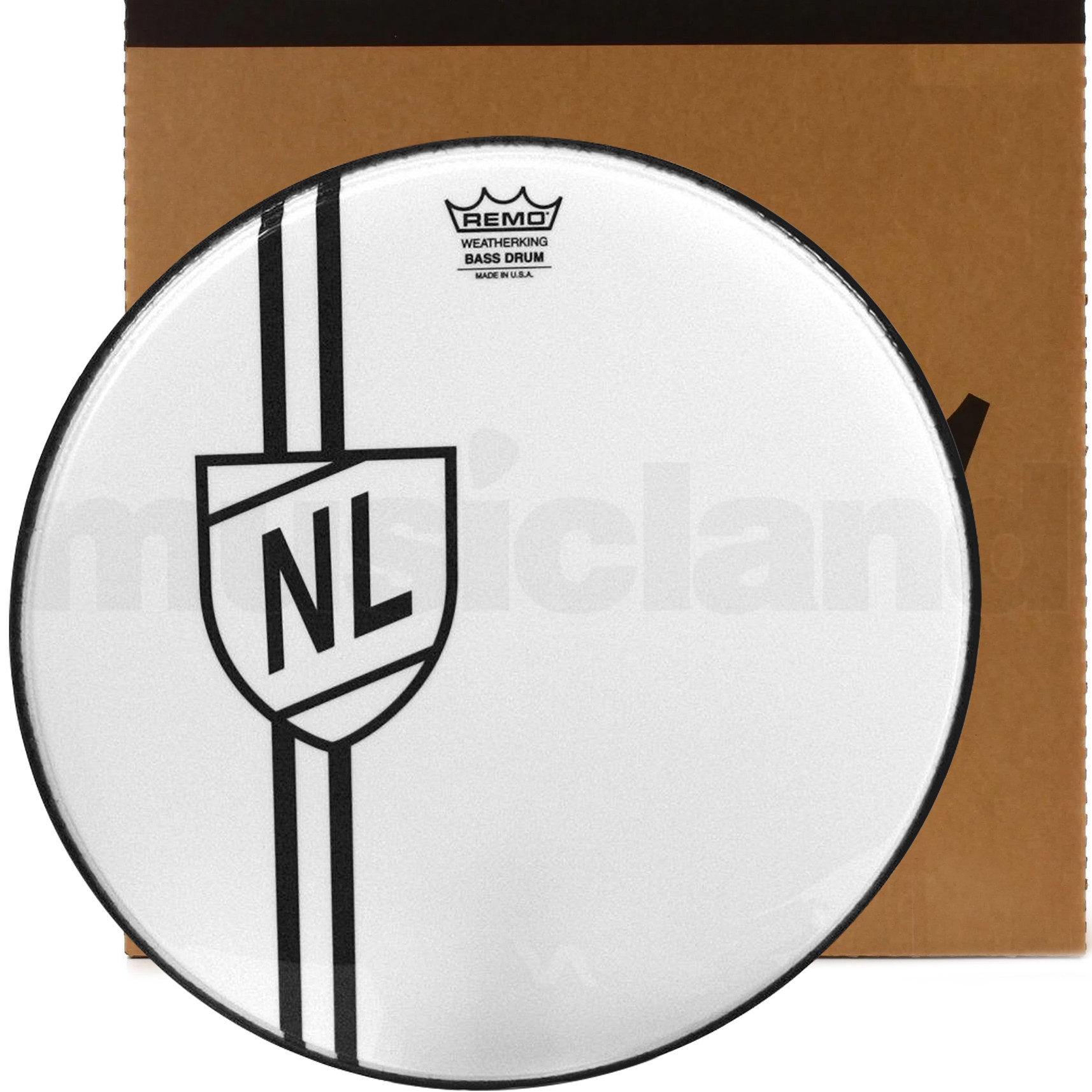 With Pre-Pack Decal Letters 20 Diameter 'Vintage Shield' Graphic REMO Bass Graphic Standard 
