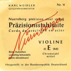 Weidler Nurnberger Nr.11 Precision Violin String, E - Medium, 1/16