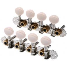 Fire&Stone Tuning Machines - Oval, Cream Buttons, Nickel 