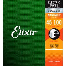 Elixir 14652 Nanoweb Stainless Steel, Long Scale - 45-100