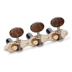 Schaller GrandTune Classic Hauser - Satin Pearl with Snakewood Oval Buttons, Black Rollers