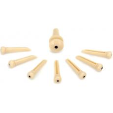 Daddario Bridge Pins with End Pin Set - Ivory Plastic with Black Dot