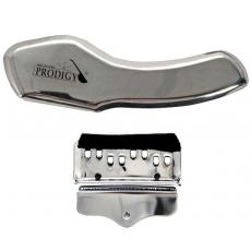 Prodigy TAL1S Tailpiece & Base - Polished Steel, Left Handed