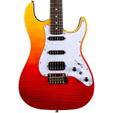 JET Guitars JS600 HSS Stratocaster - Transparent Red