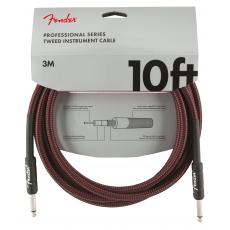 Fender Professional Series Tweed Instrument Cable - Red Tweed, 3m