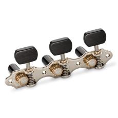 Schaller GrandTune Classic Hauser - Nickel with Ebony Square Buttons, Black Rollers