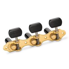 Schaller GrandTune Classic Hauser - Satin Gold with Ebony Buttons, Black Rollers