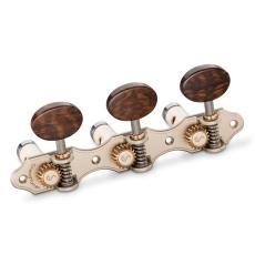 Schaller GrandTune Classic Hauser - Satin Pearl with Snakewood Oval Buttons, White Deluxe Rollers