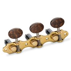 Schaller GrandTune Classic Hauser - Gold with Snakewood Oval Buttons, Black Deluxe Rollers