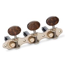 Schaller GrandTune Classic Hauser - Satin Pearl with Snakewood Oval Buttons, Black Deluxe Rollers