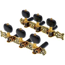 Fire&Stone Tuning Machines Lyra - Black Buttons, Black-Gold