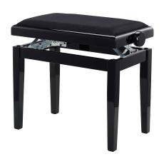 Gewa Piano Bench Deluxe - High Gloss Black / Black Cover