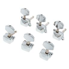 Harley Benton Guitar Tuners - Closed, Square Buttons, Chrome 