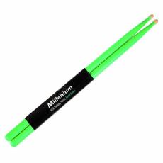 Millenium H5A Colour Hickory Sticks - Neon Green