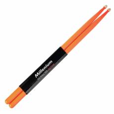 Millenium H5A Colour Hickory Sticks - Neon Orange