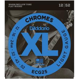 Daddario ECG25 Chromes Flat Wound - 12-52