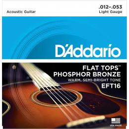 Daddario EFT16 Flat Tops, Phosphor Bronze - 12-53