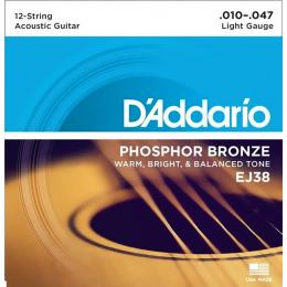 Daddario EJ38 Phosphor Bronze, 12-string - 10-47