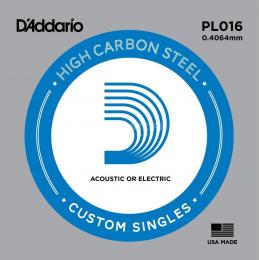 Daddario PL016 Plain Steel - .016