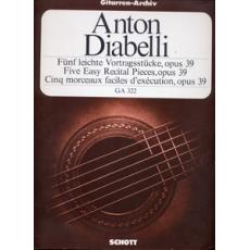 Diabelli  Anton - Five Easy Recital Pieces, opus 39