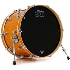DW Performance Bass Drum, Gold Sparkle Finish Ply - 22