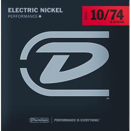 Dunlop DEN-1074 Electric Nickel, Performance+ 8-string - 10-74