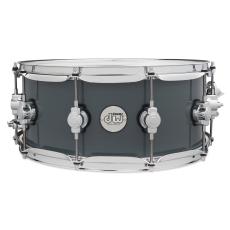 DW Design Maple Snare Drum, Steel Gray - 14