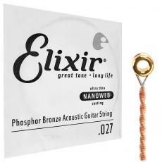 Elixir Nanoweb Phosphor Bronze .027, Ball End