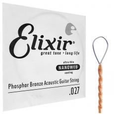 Elixir Nanoweb Phosphor Bronze .027, Loop End