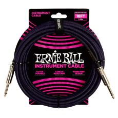Ernie Ball 6395 Braided Straight/Straight Mono - Purple Black, 5.5m