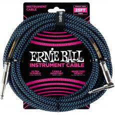 Ernie Ball 6060 Braided - Straight-Angle, Black Blue, 7.5m
