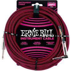 Ernie Ball 6062 Braided - Straight-Angle, Black Red, 7.5m