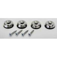 Fender Metal Amp Glides with Rubber Insert - 4 pieces with Screws