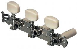 Fire&Stone Tuning Machines Lyra - White Buttons, Chrome
