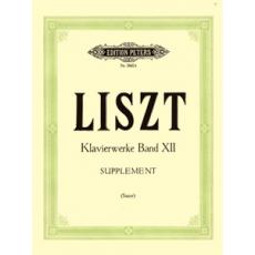 Franz Liszt - Klavierwerke Band XII (Supplement) / Εκδόσεις Peters