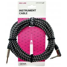 Gewa VE10 Pro Line Instrument Cable, Angled - Gray, 3m