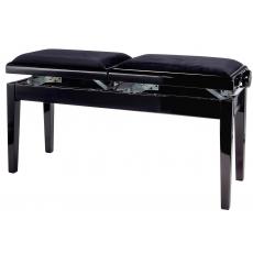 Gewa Piano Bench Deluxe, Double - High Gloss Black