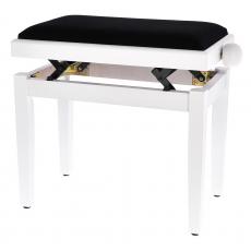Millenium Adjustable Piano Bench - Satin White