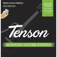 Tenson Acoustic Guitar Strings - 80/20 Bronze, Custom Light