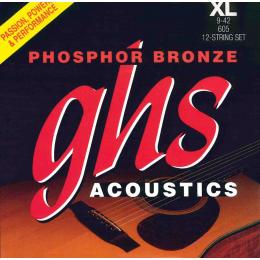 GHS 605 Phosphor Bronze 12string Set, Extra-Light - 09-42