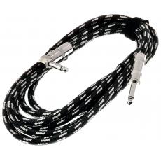 Plugger Braided Instrument Cable, Angled Jack - 6m 