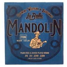 La Bella 770M Silver Plated Mandolin Set - 10-38