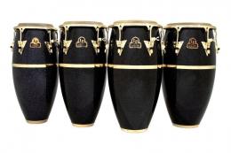 Latin Percussion LP810Z Galaxy Fiberglass Tumba - Black/Gold