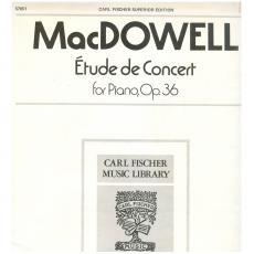 Mac Dowell - Etude De Concert