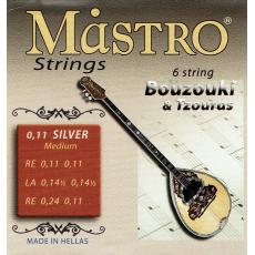Mastro 6-string Bouzouki & Tzouras Silver - 011 Medium Set