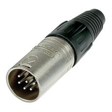 Neutrik NC6MX 6-Pole Male XLR Cable Connector Silver Contacts.