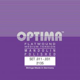 Optima 2135 Mandolin Polished, Flatwound, Medium, Loop End - 11-31