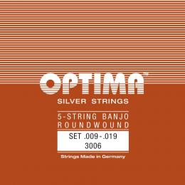 Optima 3006 5-String Banjo Silver, Loop End - 09-19