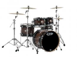 PDP by DW Concept Exotic 5-piece Set - Walnut to Charcoal Burst 