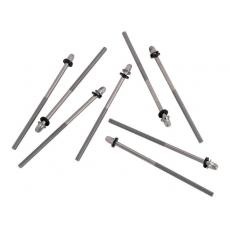 PDP by DW True-Pitch Tension Rods, Chrome - 55mm, 8 Pack